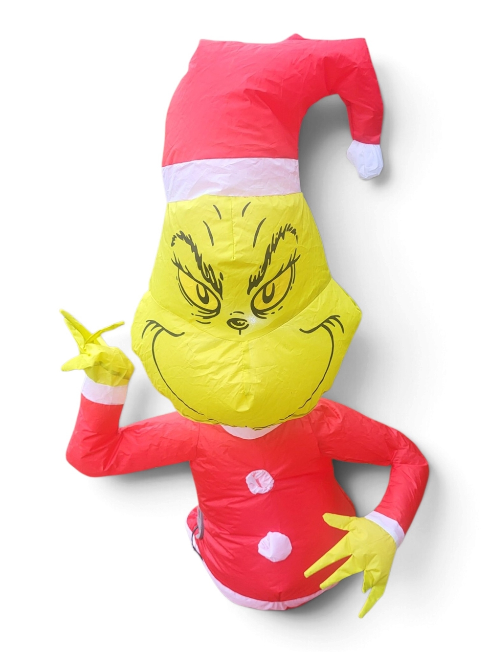 Yellow Grinch Inflatable Kids Costume - Holiday Character Outfit